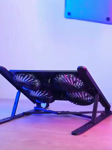 New Laptop Cooler Base Stand Foldable Laptop Cooling Pad Portable Adjustable Notebook Stand for 11-17.3 Inch with 2/4 Fans