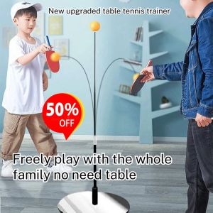[Hot sale] Elastic shaft table tennis trainer Metal base Childrens table tennis Indoor cat toys