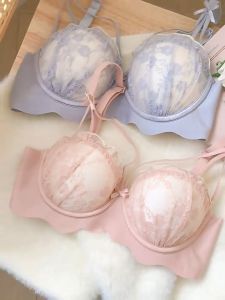 Double.lucky ชุดชั้นในลูกไม้ เซ็กซี่ มีคุณภาพดี ไร้โครง สำหรับผู้หญิง ฟองน้ำบาง #B07