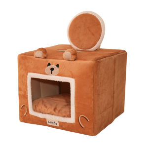 HELLOLEIBOO | Insulated Closed Safety All Seasons Pet Sleeping Den