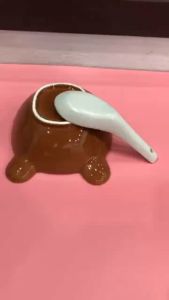 Thìa sứ Men Muối Tiêu Bát Tràng Muỗng-Muôi-Vá Decor-Gốm sứ Bát Tràng phủ men bóng màu muối tiêuGốm Ngô Gia