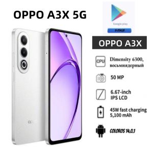 OPPO | 2026 new OPPO A3X 5G Smartphone 8GB+256GB 6.67-inch 120Hz Display Dimensity 6300 5100mAh Battery 45W SUPERVOOC Dual SIM