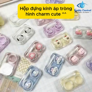 Khay CHARM đeo lens đẹp dễ thương có phụ kiện đeo lens khay nắp mở và trượt - Buddy Central