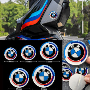 2pcs Reflective BMW Motorcycle Logo Sticker New Style 3D Resin Gel Decal Emblem Badge For BMW