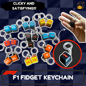 PixelBlock3D Formula 1 F1 2025 Inspired Fidget Keyboard Keychain Anik Anik