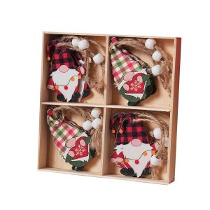 ตุ๊กตาเอลฟ์คริสต์มาส 12/24 ชิ้น ผมสีเขียว ตุ๊กตาไม้ประดับตกแต่งต้นคริสต์มาส งานปาร์ตี้คริสต์มาส ตกแต่งบ้าน ฉากเทศกาล ของตกแต่งแขวน