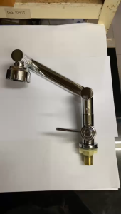 kran air tanam meja wastafel chrome robot bisa putar 360 derajat minimalis F78CR 1/2 inch