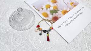 Bandai | Vòng Tay Charm Rồng Mạ Vàng Thiết Kế Hạt Cườm Phụ Kiện Trang Sức Anime Dành Cho Fan Tuổi Teen Quà Tặng Sinh Nhật
