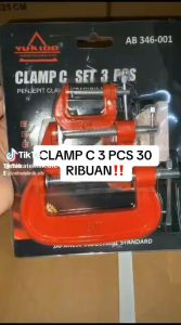 YUKIDO CLAM C CLAMP C SET 3PCS // ALAT PENJEPIT MODEL C BUKAN TEKIRO