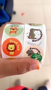 500Pcs per roll Encouragement Reward Stickers Teachers For Kids School Kindergarten Children