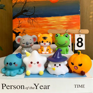 Bandai | Cute Cartoon Vinyl LED Night Light Ghost Pumpkin Koala Tiger Frog Octopus Star Mini Lamp Soft Warm Glow Bedroom Decor