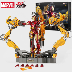 ZD Toys | Zd Toys Marvel Iron Man MARK4 With Suit Up Gantry Action Figure 1/10 Tony Stark Model Figure Collectible Toy Gift