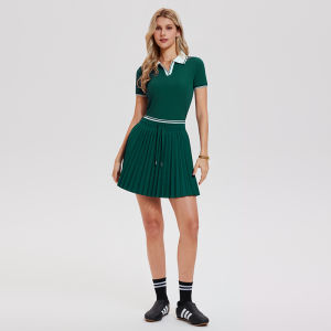 COSLEAF | Tennis Style Polo Collar Breathable Quick-Dry Shortsleeve Sportswear