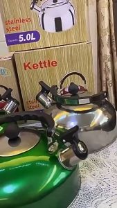 Teko Bunyi Stainless Steel Whistling Kettle Warna Cerah Teko Air Stainless Steel Peluit Warna-warni