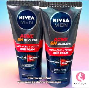 (Combo 2 Tuýp) Sữa Rửa Mặt NIVEA MEN Giảm Mụn Giúp Làm Sạch Sâu Dịu Nhẹ Cho Da Mụn