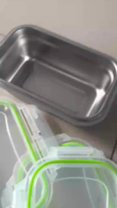 Hộp Khay Inox đựng thực phẩm nắp nhựa kín - đựng topping trà sữa thức ăn thực phẩm lưu trữ kho đông lạnh đủ size tiện lợi