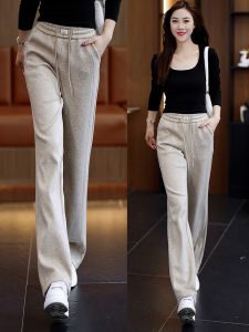 กางเกงขายาวทรงหลวมเอวสูงทรงตรงสำหรับผู้หญิง กางเกงขายาวทรงหลวมสไตล์เกาหลี ทรงตรง ทรงหลวม ทรงเข้ารูป ทรงสลิม ทรงเข้ารูป ทรงเข้ารูป
