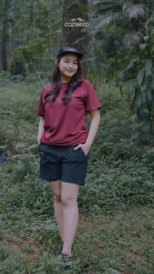 Jersey Running T-Shirt Kaos Olahraga Cozmeed Running Core Maroon