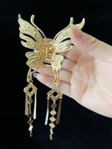 New Hairware Ancient Costume Decoration Barrettes Side Clip Hanfu Young Adult Tassel Butterfly Grip Activity Performance