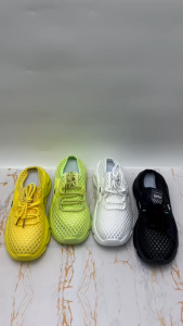 WYN Sneakers  Slop Tinggi 3cm Black Green White Yellow 36-40 Sandal Wanita Fashion Shoes Korea KG2844