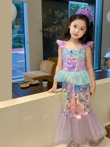 Mermaid Princess Ariel Sequined Fish Tail Slim Fit Dress