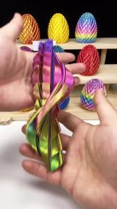 Bandai | 3D Print Decompression Dragon Egg Toy - Smooth Rotating stress relief toy ADHD Anxiety Relief Eco-Safe Finger Toy for Adults toy