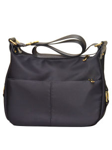 Middle-Aged Womens Bag Minimalist All-Match Oxford Cloth Crossbody Bag Multi-Layer Large Capacity Shoulder Bag K-style Black Waterproof Cloth Bag