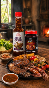 [Combo 2 hủ] Sốt Ướp Thịt Nướng BBQ Làng Chài Xưa 260g - Ướp thấm vị nướng thơm ngon