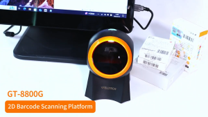 เครื่องสแกนบาร์โค้ด 1D 2D และ QR code : แบบตั้งโต๊ะ WELLTECH รุ่น X-GT8800G : 2D Desktop Barcode Scanner