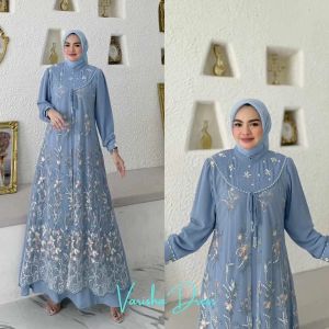Varisha dress kondangan mewah wanita dewasa full brokat /Gamis lebaran terbaru 2025 kekinian modern -AmirahStore21