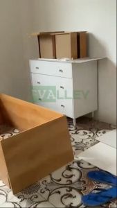 FVALLEY Nordic White Display Cabinet & Multi-functional Storage Solution