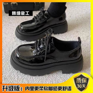 Giày Lười Đế Dày Màu Trắng Cổ Điển Cho Nữ Giày Lười Đế Cao Gót Thời Trang Mùa Xuân Thu Phong Cách Anh Đa Năng