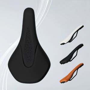 Breathable Comfort Bike Saddle -PU Leather Bicycle Seat for Most Bikes Universal Replacement for Men & Women