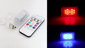 KEVANLY | 1/2pcs Wireless Remote LED Aircraft Strobe Light With Clip Motorcycle LED RGB Anti-Collision Warning Light USB Decorative Lamp