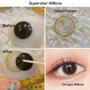 [BUY 1 FREE 6 ITEM] Superstar Willona Softlens Warna Premium