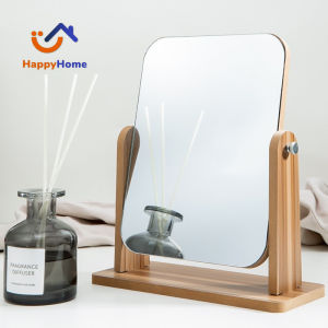 Happy Home กระจก ตั้งโต๊ะ กระจกมินิมอล กระจกไม้มินิอล สไตล์เกาหลี