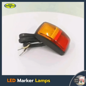 ไฟตราเพชร ไฟสัญญาณ LED 10-33V ไฟสัญญาณสีแดง ไฟสัญญาณสีเหลือง ไฟติดข้างรถยนต์ ไฟติรถพ่วง รถบรรทุก ปลายสายเปลือย (01-246)