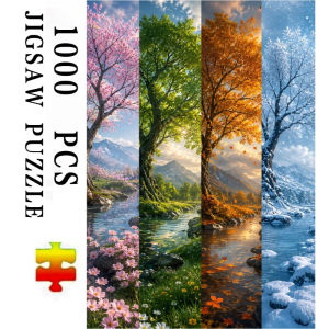 Four Seasons Scenery Jigsaw Puzzle 500/1000/1200/2000PCS Seasonal Art Piece Focus Activity Leisure Time Gift