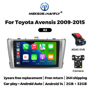 Android 14 Intelligent Audio System for Toyota Avensis T27 2009-2015 2 Din CarPlay IPS Screen Car Radio Stereo Multimedia Player