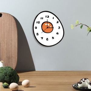 Decorative Cartoon Silent Clock Egg in a Basket Personalized Clock for Kindergarten Childrens Room Studio Decoration Wall Clock