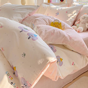 Cotton Bedding Set 100% Cotton Quilt Cover Student Dormitory Bedding Three-Piece Set Summer Season Pure Cotton Four-Piece Set