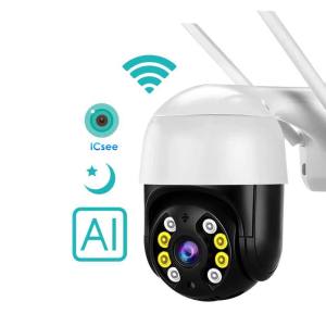 Camera IP Không Dây 4K 8MP Wifi Thông Minh PTZ Với Zoom Kỹ Thuật Số 5x AI Phát Hiện Con Người ONVIF Camera Quan Sát An Ninh Gia Đình Camera Mái Vòm Màu Trắng