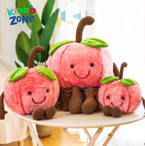 Kiddo zone Cherry Stuffed Toys Cute Fruit Stuff Toy Cute Comforting Sleeping Toy For Children Kids Birthday Gifts Christmas Gift 30-50cm