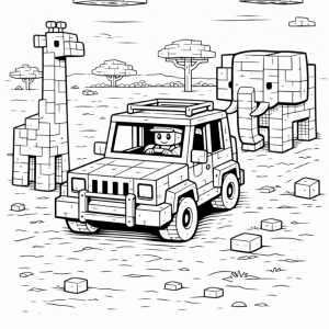 Minecraft-Inspired Kids Coloring Worksheets – 50 Pages | Ages 4–10 | Pixel-Themed Activity Workbook | Printed | No Cover