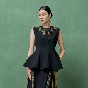 Retro Elegant Waist Shaping Blouse