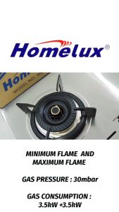 【NEW】 HOMELUX HSH-98 STAINLESS STEEL BUILT-IN DAPUR GAS COOKER STOVE HOB DAPUR TANAM 煤气灶 Ediyonline Ediy