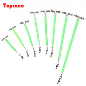 Topranc  Sea Fishing Anti-Tangle T-Shaped Swivels Durable Connectors Fluorescence Bushing Tube Balance Connecto Pesca Iscas Tool