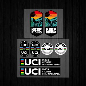 UCI Style Cycling Decor Stickers Bicycle Frame Top Tube Fork Helmet DIY Vinyl Decals Accessories For Road Mountain Gravel Bikes
