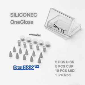Silicone Polishing Kit Composite Resin Speedy Polishing Ca 2.35mm 3 Different Shapes Cup / Inverted Cone/Point
