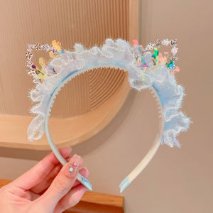 Mũ Tiara Cho Bé Gái Mùa Lễ Hội Trang Trí Tóc Cho Bé Gái Mẫu Mới Phụ Kiện Tóc Cho Bé Gái Mũ Tiara Bằng Vải Voan